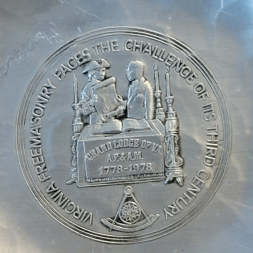 Masonic Wendell August Forge Vintage Decorative Plate Trinket Tray
